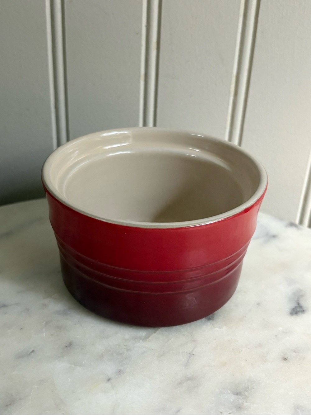 Le Creuset Stoneware Stackable 7oz Ramekin Cerise/Cherry Red Farmhouse Classic